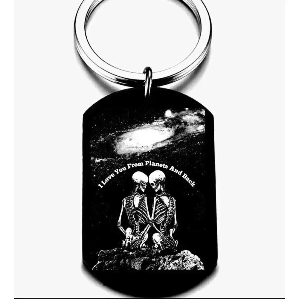 Skelton Lover Galaxy Infinity Love Hot Keychain